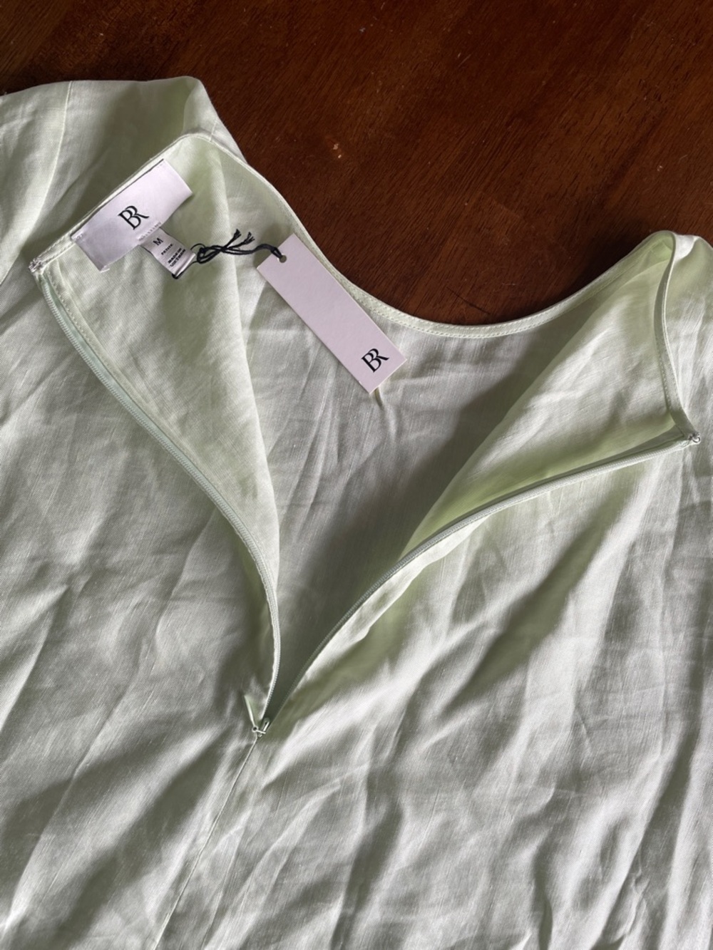 NWT Banana Republic Aurelia Dress - Pale Green - Medium Petite - Picture 10 of 11